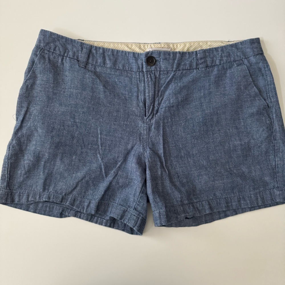 Merona Cotton Chambray 4 inch Shorts Women’s size 10